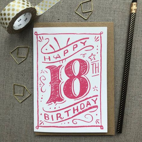 18th Chalkboard Birthday Card. We love hand-drawn chalkboard lettering, so we created this 'good to chalk' card range to celebrate those special birthdays in style.18th Chalkboard Birthday Card. Originally hand-drawn in chalk, each milestone birthday card is reproduced on high quality card. Whether you're celebrating an 18th, 21st, 30th, 40th, 50th, 60th 70th 80th 90th 100th you can have a stylish birthday card that feels special. Great for men and women, these cards are fun and full of great t 18th Birthday Cards Ideas, 18th Cards Birthday, Card Ideas For 18th Birthday, 18th Birthday Gift Card Ideas, Birthday Card Ideas 18th, Birthday Card 21st Birthday, 18th Card Ideas, Homemade 18th Birthday Cards, Birthday Card For A Man