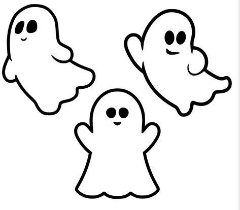 Cute Ghost Template Free Printable, Ghost Cut Out Template, Ghost Silhouette Shape, Ghost Clipart Black And White, Ghost Drawings Easy, Molde Fantasma Halloween, Halloween Outline Drawing, Ghost Cut Out, Ghost Printable Free