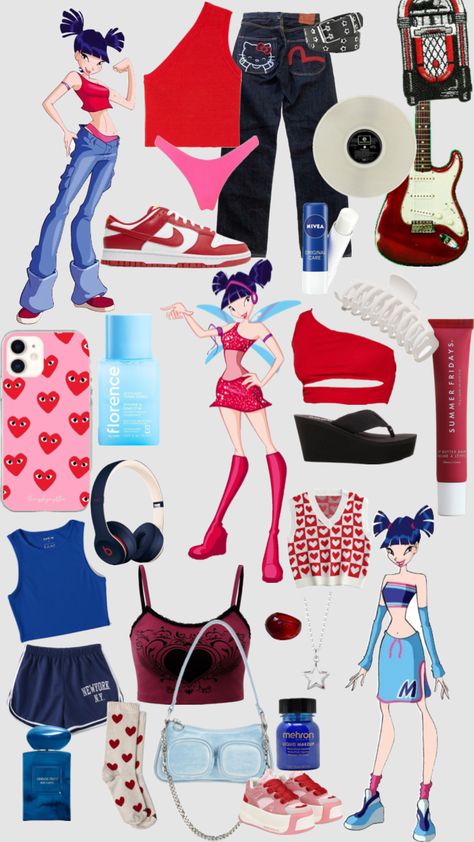 Musa #music #outfitinspo #beauty #vibes #y2k #skincare #grunge #redtop Winx Club Style, Musa Outfits, Musa Winx, Beauty Vibes, Disney Princess Fashion, Chill Fits, Cute Halloween Costumes, Club Style, Ever After High