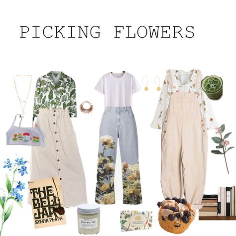 Cottagecore Fashion Pants, Cottagecore Pants Outfit, Cottagecore Pants, Cottage Core Outfit, Cottagecore Outfit, Aerith Gainsborough, Picking Flowers, Cottagecore Outfits, Outfit Png