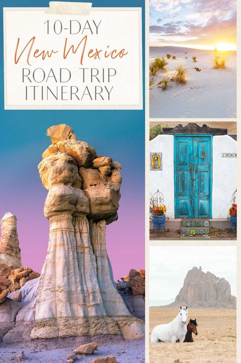 10-Day New Mexico Road Trip Itinerary • The Blonde Abroad Mexico Road Trip, New Mexico Vacation, Blonde Abroad, New Mexico Road Trip, Travel New Mexico, Rv Dreams, Taos Pueblo, Adventure Ideas, Mexico Trip