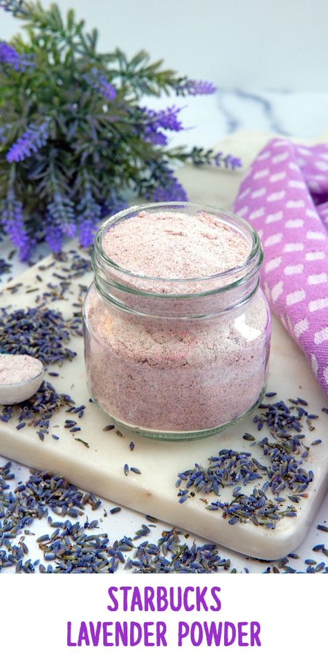 Starbucks Lavender Powder {Copycat Recipe} -- Wish you could get your hands on Starbucks Lavender Powder? It's so easy to make your own copycat version at home, perfect for using in homemade lavender lattes, matcha drinks, and so much more! via @wearenotmartha Lavender Starbucks, Starbucks Lavender, Lavender Drinks, Lavender Latte Recipe, Lavender Drink, Lavender Powder, Matcha Drinks, Taco Salads, Matcha Drink