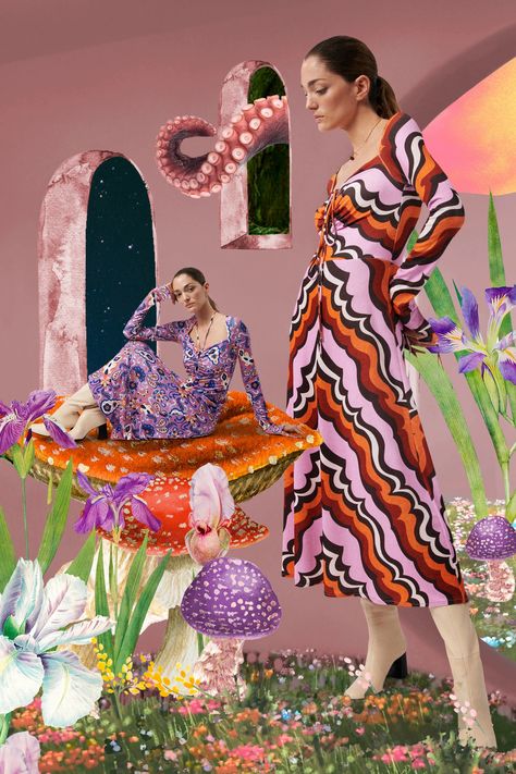 Chufy Resort 2024 Collection | Vogue Tropical Prints Pattern, Resort 2024 Collection, Resort 2024, Color Trends Fashion, Next Clothes, Print Trends, Resort Collection, White Maxi, Trend Forecasting