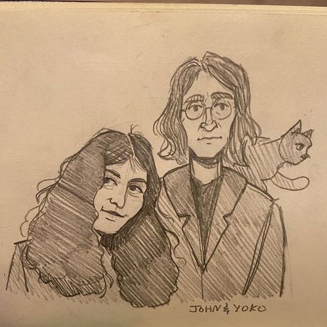 John Lennon Sketch, The Beatles Sketch, The Beatles Art Drawing, John Lennon Fanart, The Beatles Drawing, John Lennon Drawing, The Beatles Art, Beatles Drawing, Boys Drawing