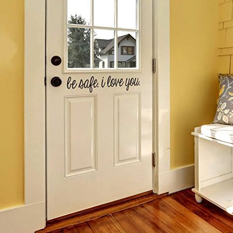 Front Door Decal, Home Remodeling Diy, Door Decals, Farmhouse Decor Living Room, Diy Remodel, Be Safe, Farmhouse Living, Front Door Decor, Decoration Design