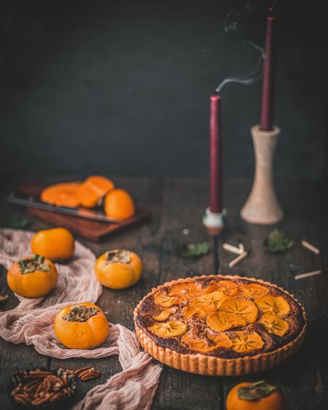 Pecan Frangipane Bars, Persimmon Pie Recipe, Persimmon Tart, Pecan Flour, Medieval Food, Almond Pie, Persimmon Recipes, Frangipane Tart, Holidays 2023