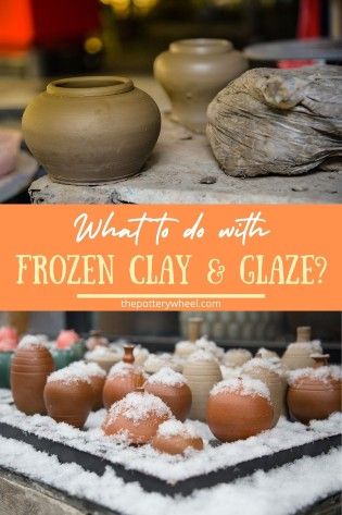 It's a pest when you want to make some pottery and you find that your clay or glaze has frozen. If you work in a cold pottery space, you will know what I mean. But what can you do if your clay or glaze freezes? Here are some tips on what to do with frozen clay and glaze so that all is not lost... Pottery Space, Ceramics Glaze, Diy Project Ideas, Pottery Wheel, Pottery Making, Pottery Studio, Ceramic Clay, Hamburger Bun, Project Ideas