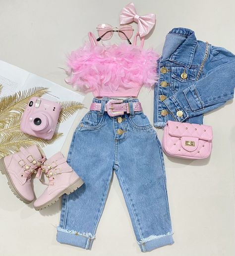 Toddler Girl Outfits Summer, Toddler Girl Summer, Pants With Pockets, Girls Summer Outfits, Girls Fashion Clothes, High Waisted Denim, Summer Girls