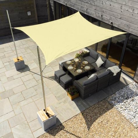 Sail Shade Installation Guide - Gardening Tips, Advice and Inspiration Primrose Garden, Shade Sail Installation, Deck Cover, Sail Shade, Garage Shelves, Tree Support, Backyard Shade, Garden Posts, Garden Calendar