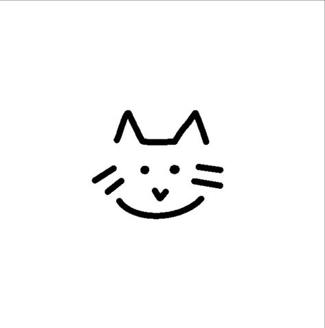 Cat Doodles Simple, Simple Cat Drawing, Bulletin Journal Ideas, Cute Little Tattoos, Cat Doodle, Doodle Icon, Anime Muslim, What To Draw, Little Doodles