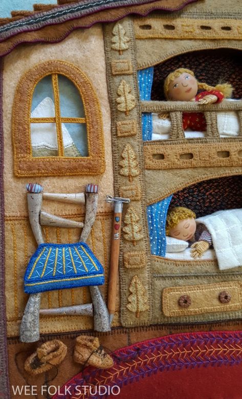 Wee Folk Studio, Wee Folk Art, Salley Mavor, Wee Folk, Folk Doll, Felt Embroidery, Spirited Art, Art Dolls Handmade, Wool Applique