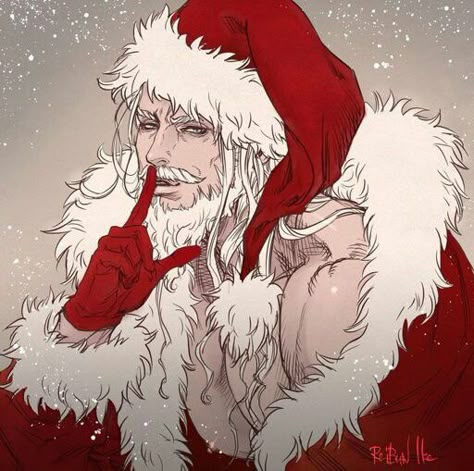 Sexy Santa Claus Santa Claus Drawing, Male Cartoon Characters, Yandere Visual Novel, Christmas Pfp, Santa Art, Christmas Drawing, Ethereal Art, Anime Drawings Boy, Boy Art