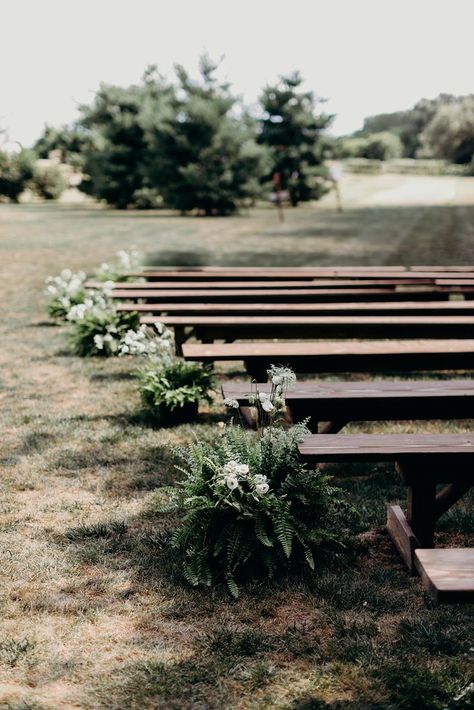 Wedding Bench Decor, Outdoor Wedding Aisle Decor, Fern Wedding Decor, Outdoor Wedding Aisle, Wedding Aisle Decorations Outdoor, Wedding Bench, Wedding Aisle Decor, Wedding Aisle Outdoor, Fern Wedding