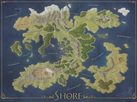 Blank Fantasy Map - High Resolution by Quabbe on DeviantArt Kdp Notebooks, Map Art Illustration, Fantasy Cartography, Map Game, Fantasy Map Generator, Fantasy Map Making, Map Ideas, Dnd World Map, Hawaii Wall Art