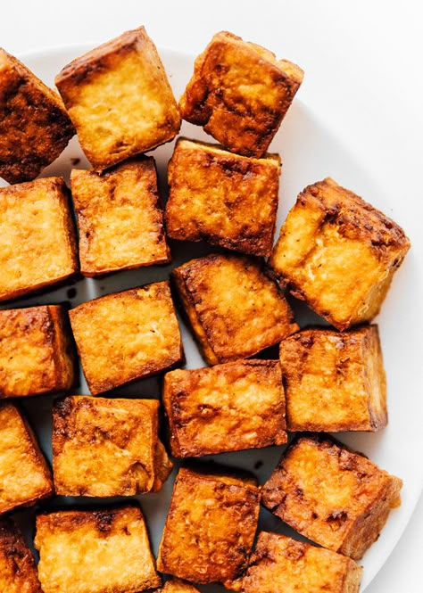 Air Fryer Tofu Recipes, Airfryer Tofu, Air Fried Tofu, Power Air Fryer Xl, Air Fryer Tofu, Vegan Air Fryer, Deep Fried Tofu, Making Baked Potatoes, Homemade French Fries