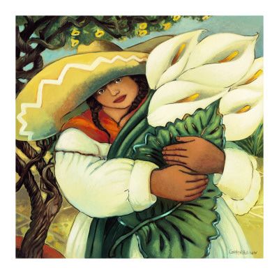 Moonlight and Yellow Trumpets by Linda Carter Holman Diego Rivera Art, Mexican Art Painting, Mexican Artwork, Mexican Paintings, Contemporary Western, Linda Carter, Arte Folk, Diego Rivera, Southwest Art