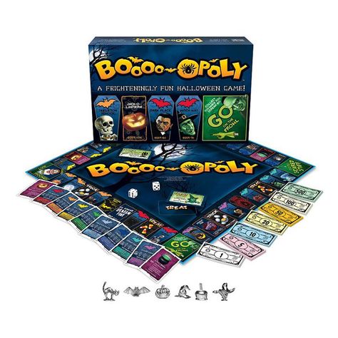 26 Must-Have Toys and Games to Gift Your Little Ghosts Before Halloween Boooo-opoly Halloween Game Boooo-opoly Halloween Game by Late For the Sky ($38) Halloween Board Game, Fun Halloween Party Games, Halloween School Treats, Fun Halloween Games, Halloween Treats Easy, Halloween Party Games, Halloween Party Diy, Haunted Houses, Halloween Games