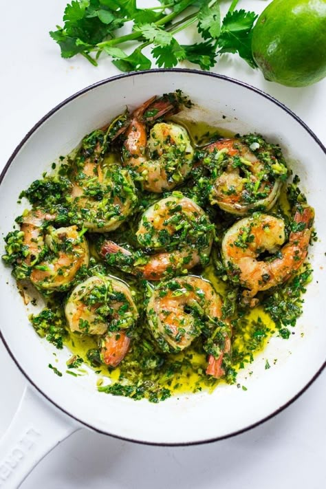 Holiday Seafood Recipes, Chimichurri Shrimp, Seared Shrimp, Pescetarian Recipes, Meal Prep Plans, Shrimp And Rice, High Protein Low Carb Recipes, Sustainable Seafood, Chimichurri Sauce