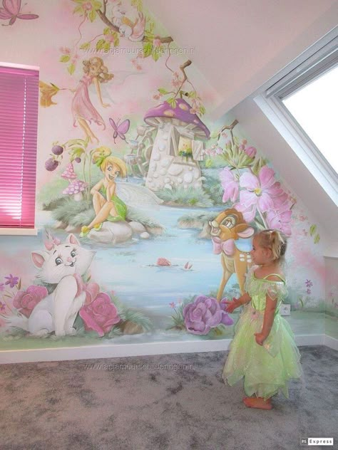 ♡Princess Diana♡ Disney Baby Rooms, Disney Mural, Disney Princess Room, Disney Room Decor, Room Girl, Princess Nursery, Kids Room Murals, Baby Room Themes, Toddler Girl Room