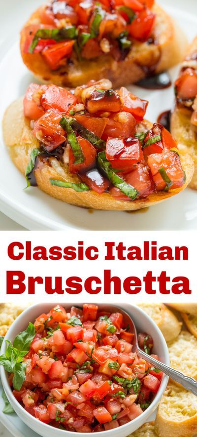 Garlic Toasts, Italian Bruschetta Recipe, Tomato Appetizer, Classic Bruschetta, Italian Bruschetta, Bruschetta Recipe, Summer Tomato, Brunch Buffet, Italian Dinner