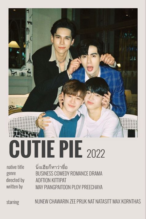 Cutie Pie The Series Poster, Cutie Pie Poster, Not Me The Series, Cutie Pie Series, Anime Love Story, Film Posters Minimalist, Emoji For Instagram, Drama Tv Shows, Drama Ideas