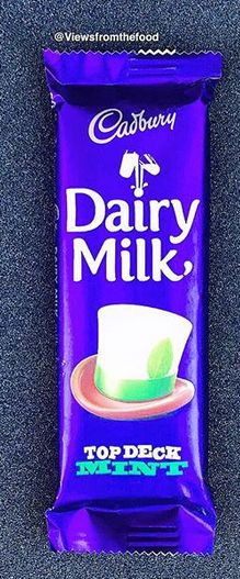 #cadbury top deck #mint flavor from #southafrica . A slab of thick milk #chocolate topped with chunky white chocolate. This one has a nice minty kick giving this a fresh peppermint flavor which blends great with the smother and milky chocolate. Milky Chocolate, Cadbury World, Cadbury Dairy Milk, Dairy Milk, Mint Chocolate, Milk Chocolate, White Chocolate, Peppermint, Shot Glass