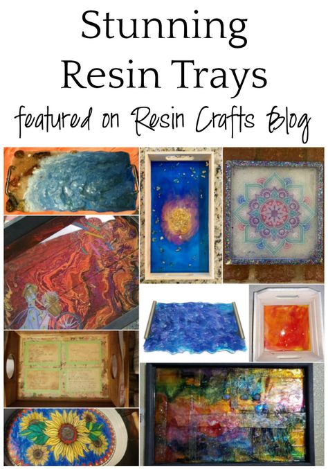 Stunning Resin Trays Resin Trays Ideas, Resin Tray Ideas, Diy Resin Tray, Preserving Recipes, Resin Trays, June Challenge, Resin Crafts Tutorial, Tray Ideas, Resin Tray