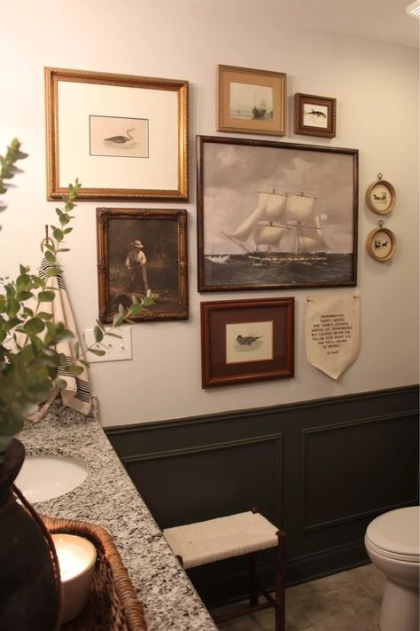 White Sails curated on LTK Gallery Wall Stairs, Bathroom Gallery Wall, Bathroom Gallery, Collage Picture Frames, Boys Bathroom, Bathroom Pictures, Collage Frames, Bathroom Art, Picture Collage