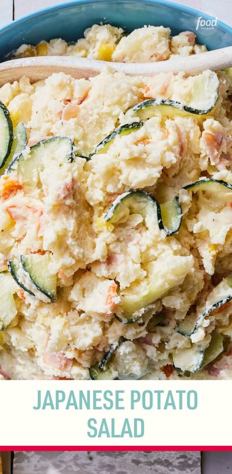 Recipe of the Day: Kathleen Brennan's Japanese Potato Salad 😍 Potato salad is as ubiquitous in Japan as it is in the States, though it's richer and tangier than the American version thanks to Japanese mayonnaise. With add-ins like corn, carrots, peas and cucumber, it has some sweetness, and it's whipped and creamy for easy spooning onto plates and into bento boxes. Japanese Mayonnaise, Japanese Potato Salad, Japanese Cucumber Salad, Japanese Potato, Salad Potato, Potato Salad Recipe, Summer Recipes Dinner, Bento Boxes, Tangier