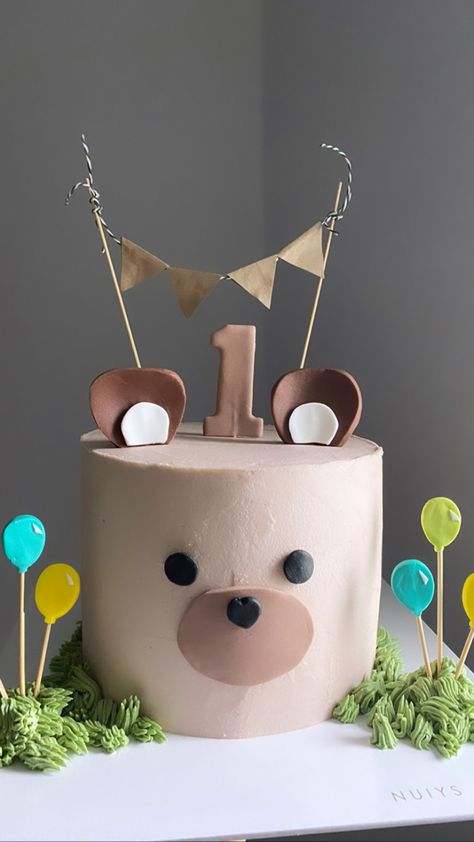 Teddy Bear Bday Theme, Christian First Birthday Party, Bear Cake First Birthday, Beary First Birthday Cake, Beary First Birthday Girl, Teddy Bear Theme Cake, Bear First Birthday Cake, Teddy Birthday Cake, Bear Smash Cake