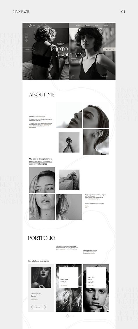 Modern Advertising Design, Colorful Web Design Inspiration, Actor Website Design, Modern Email Design, Abstract Website Design, Lending Design, Photographer Website Design, Simple Website Design, Minimal Website