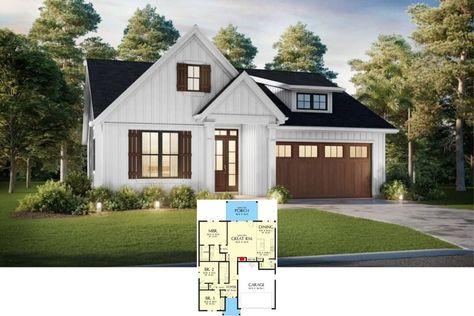 Peek Inside this Budget-Friendly 1,373 Sq. Ft. New American Design (3-Bedroom Floor Plan) Budget Friendly Floor Plans, Budget Friendly House Plans, Living Area Floor Plan, House Plan 3 Bedroom, One Level House Plans, 3 Bedroom Floor Plan, Shed Dormer, Southern Traditional, Gambrel Roof