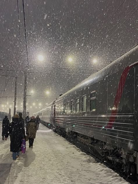 Train Aesthetic Winter, Night Train Aesthetic, Russian Winter, Winter Inspo, I Love Winter, Winter Love, Dark Winter, Brasov, Winter Scenery