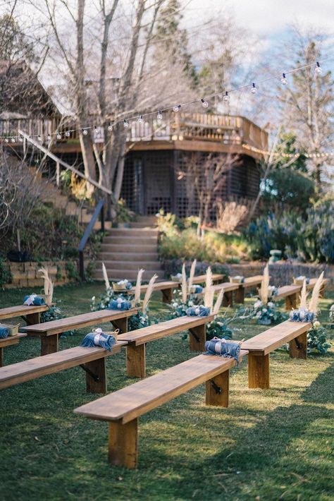 Diy Wedding Benches, Wedding Bench Seating, Wedding Ceremony Benches, Reception Centerpieces Diy, Ceremony Benches, Wedding Reception Centerpieces Diy, Chic Wedding Ceremony, Wedding Bench, Wedding Cermony