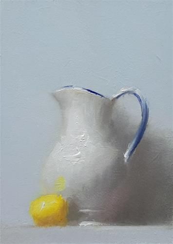 "Jug with Lemon" by Neil Carroll Oil Painting Realism, Painting Realism, Lemon Art, Oil Painting Nature, Art Paintings For Sale, Acrylic Painting Lessons, Still Life Oil Painting, Fruit Painting, Acrylic Painting Techniques