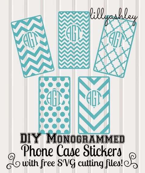 Phone Case Monogram, Monogram Ideas, Silhouette Curio, Diy Monogram, Free Svgs, Vinyl Monogram, Cricut Tips, Phone Case Decals, Silhouette Ideas