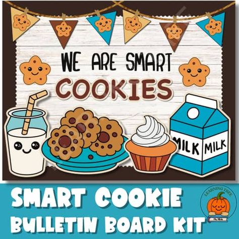 Smart Cookie Bulletin Board,Back to School, Door Decorations,Learning Smart Cookie Bulletin Board, Smart Cookies Bulletin Board, Door Poster Ideas, Cookie Bulletin Board, Back To School Door Decorations, Back To School Door, Border Styles, Smart Cookies, School Door Decorations