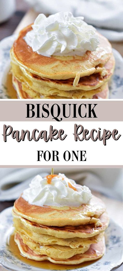 Whip up a delightful solo breakfast with our quick and easy Bisquick pancake for one recipe! Perfect for a fuss-free morning, this recipe delivers a fluffy and golden pancake in no time. Pancake Recipe Bisquick, Pancake Recipe With Bisquick, Bisquick Ultimate Pancakes, Ihop Pancake Recipe, Pancake Recipe For 2, Recipe With Bisquick, Bisquick Pancake Recipe, Bisquick Recipes Breakfast, Ultimate Pancake Recipe