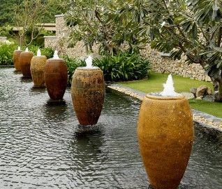 Small Garden With Pool Ideas, The Lost City Of Atlantis, City Of Atlantis, Patio Fountain, Bali Garden, Lost City Of Atlantis, Modern Fountain, Outdoor Water Features, Garden Water Feature