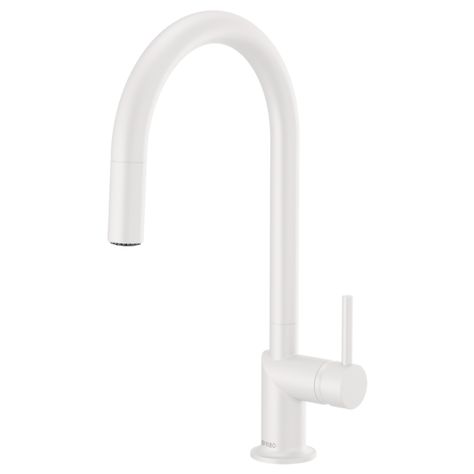 Jason Wu for Brizo™ | Pull-Down Faucet with Arc Spout - Less Handle White Kitchen Faucet, White Faucet, Pull Out Faucet, Bar Faucets, Kitchen Installation, Water Faucet, Lavatory Faucet, Faucet Handles, Kitchen Collection