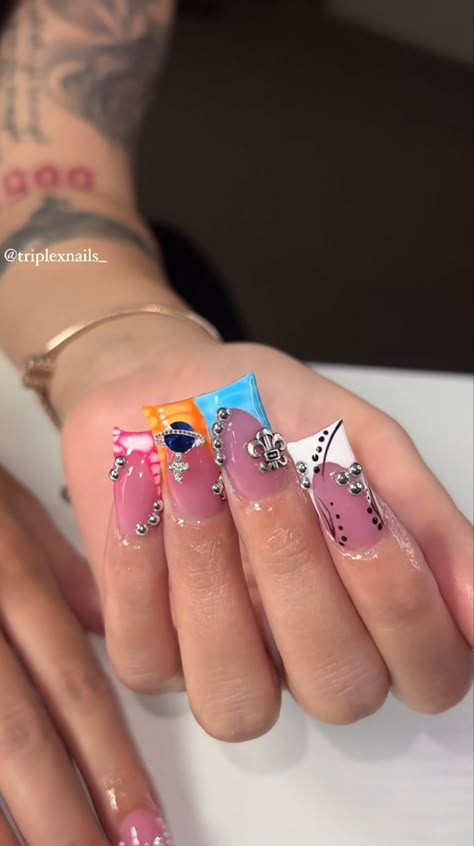 Short Duck Nails, Acrylic Nails Summer, Duck Nail, Nails Classy, Airbrush Nails, Duck Nails, Ombre Acrylic Nails, Simple Acrylic Nails, Classy Acrylic Nails