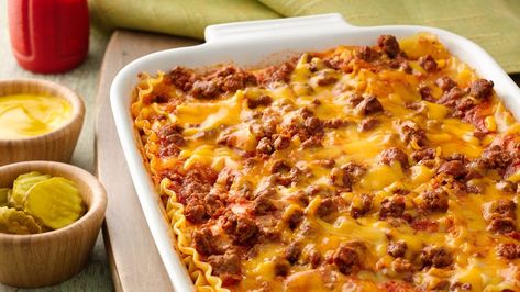 Cheeseburger Lasagna Recipe, Cheeseburger Lasagna, Recipes Lasagna, Best Lasagna Recipe, Baked Lasagna, Lasagna Roll, Chicken Lasagna, Best Casseroles, Cheesy Recipes