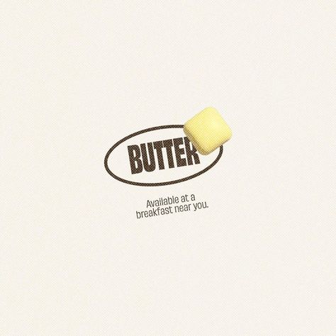 Butter Doodle, Butter Drawing, Butter Branding, Grocery Store Logo, Butter Illustration, Butter Aesthetic, Bk Logo, Butter Logo, Bakery Branding Design