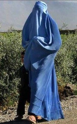 Mother dressed in Burqa, Afganistan. The Road, Shawl, A Woman, Road, Blue