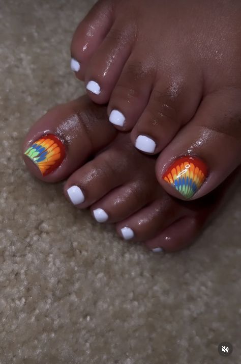 Pride Toe Nails Designs, Rainbow Toe Nail Designs, Royal Blue Toe Nails, Rainbow Pedicure, Rainbow Toes, Rainbow Toe Nails, Nail Designs Toenails, Beach Toe Nails, French Toe Nails