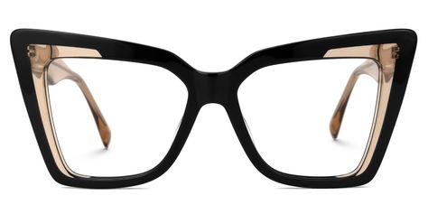 Brooklyn Cateye Black Glasses Oversized Cat Eye Glasses, Brown Eyeglasses, Glasses Frames For Women, Green Glasses, Funky Glasses, Black Glasses, Fashion Make Up, Light Spring, Cat Eye Glasses