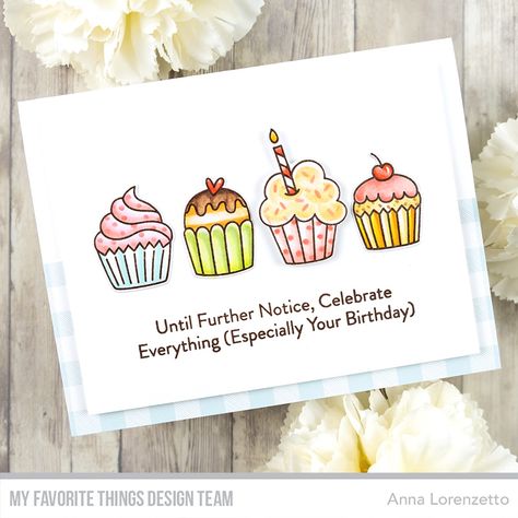 Stamps: All the CupcakesDie-namics: All the CupcakesAnna Lorenzetto#mftstamps Cupcake Birthday Cards Handmade, Cupcake Cards Handmade, Colored Doodles, Cupcake Birthday Cards, Happy Birthday Cards Diy, Cupcake Cards, Birthday Hats, Cupcake Card, Birthday Projects