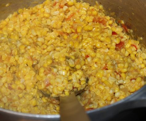 Corn Maque Choux Recipe, Fresh Corn Off The Cob, Cajun Thanksgiving, Maque Choux Recipe, Crawfish Boudin, Choux Recipe, Sides Veggies, Authentic Cajun Recipes, Corn Off The Cob