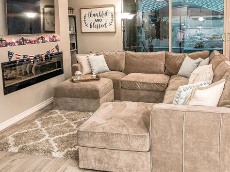 Lovesac - Create Your Own Sectional Couch Luv Sac Sectional, Sactional Lovesac Configurations, Lovesac Sactional Configurations, Lovesac Configurations, Love Sac Sectional Ideas, Basement Couch Ideas, Chase Couch, Cozy Sectional Couch, Sactional Lovesac