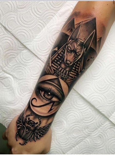 Egypt Tattoo Design, Egyptian Eye Tattoos, Egyptian Tattoo Sleeve, Medusa Tattoo Design, Egypt Tattoo, Men Tattoos Arm Sleeve, Cool Arm Tattoos, Forearm Sleeve Tattoos, Start Drawing